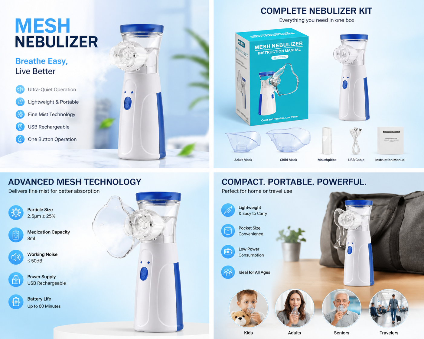 Portable Nebulizer & Humidifier for Baby & Adults